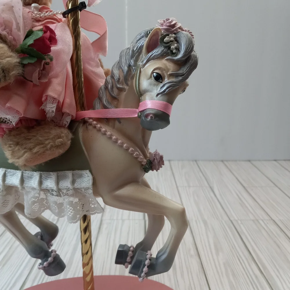 Ashton Drake Vintage 1997 Gallery Teddy Bears Coquette Carousel Horse